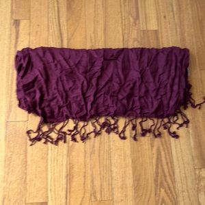Maroon Tassel Scarf